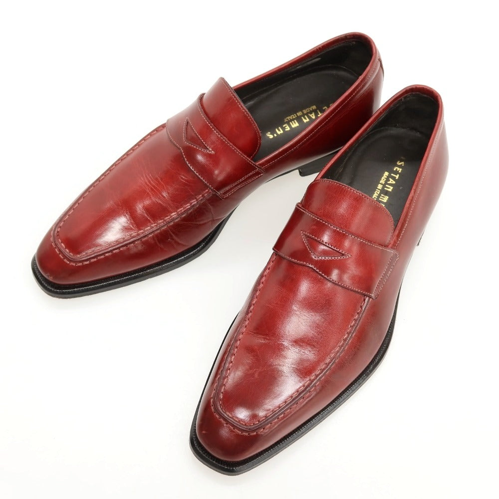 【中古】イセタンメンズ ISETAN MENS レザー ローファー レッド【サイズ39】【 状態ランクC 】【 メンズ 】