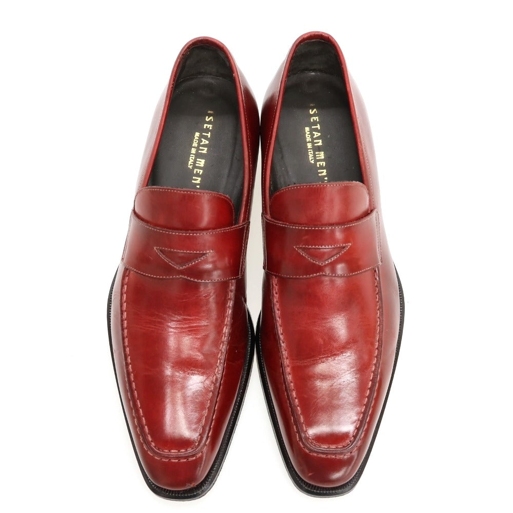 【中古】イセタンメンズ ISETAN MENS レザー ローファー レッド【サイズ39】【 状態ランクC 】【 メンズ 】