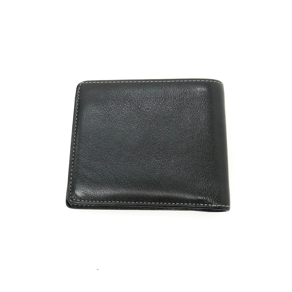 【中古】カミーユ フォルネ Camille Fournet レザー 二つ折り財布 ブラック【 状態ランクB 】【 メンズ 】