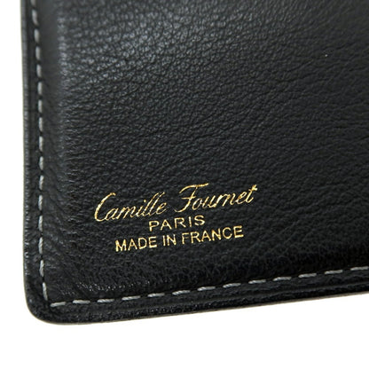 【中古】カミーユ フォルネ Camille Fournet レザー 二つ折り財布 ブラック【 状態ランクB 】【 メンズ 】
