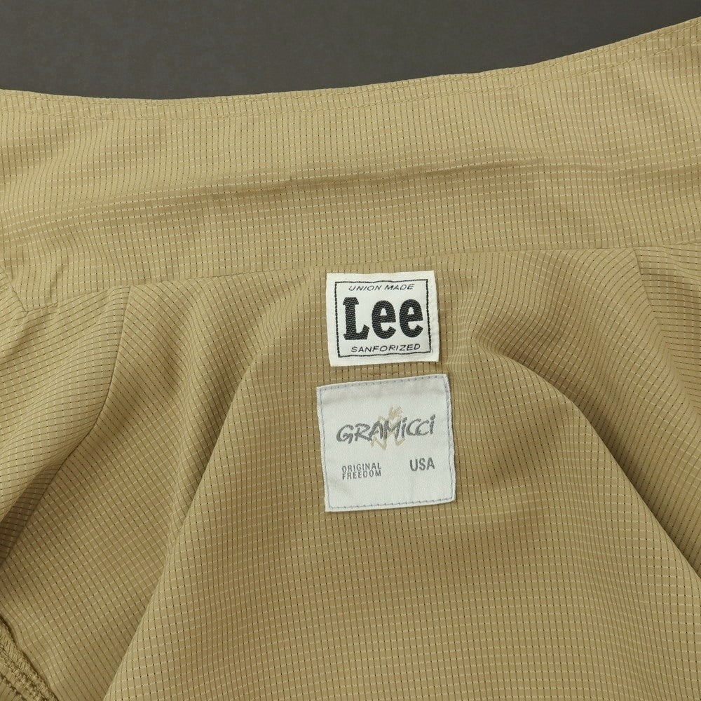 【中古】リー Lee × GRAMICCI ポリエステル 2B カジュアルジャケット イエローカーキ【サイズL】【 状態ランクC 】【 メンズ 】