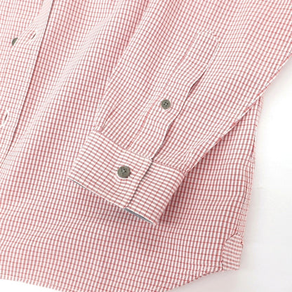 【中古】ラコステ LACOSTE コットンポリウレタン チェック ボタンダウン カジュアルシャツ レッドxホワイト【サイズFR 40】【 状態ランクB 】【 メンズ 】