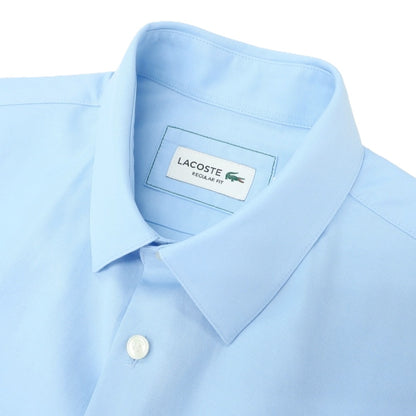 【中古】ラコステ LACOSTE コットン ショートカラー ドレスシャツ ライトブルー【サイズFR 40】【 状態ランクB 】【 メンズ 】