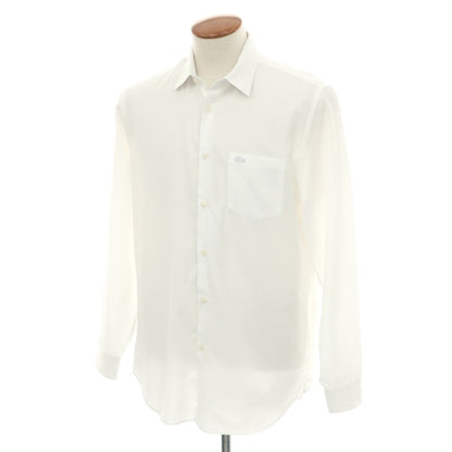 【中古】ラコステ LACOSTE コットン ショートカラー ドレスシャツ ホワイト【サイズFR 40】【 状態ランクB 】【 メンズ 】