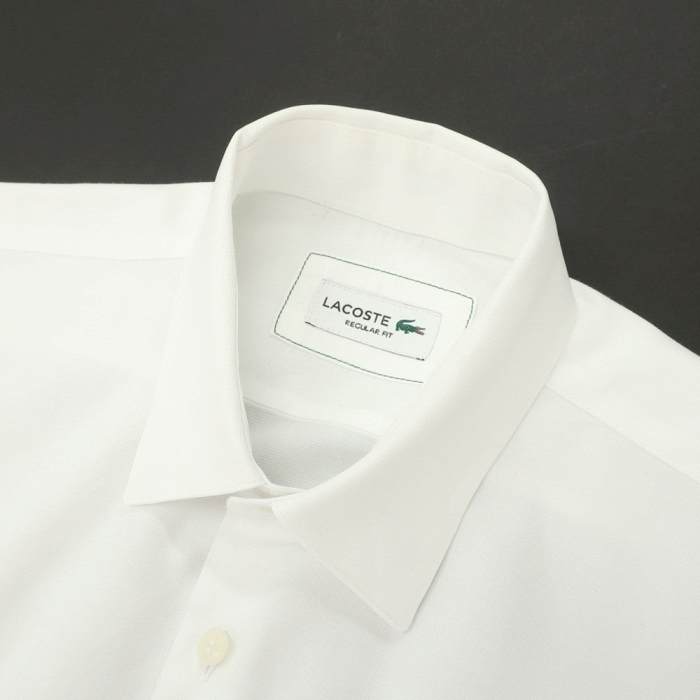 【中古】ラコステ LACOSTE コットン ショートカラー ドレスシャツ ホワイト【サイズFR 40】【 状態ランクB 】【 メンズ 】