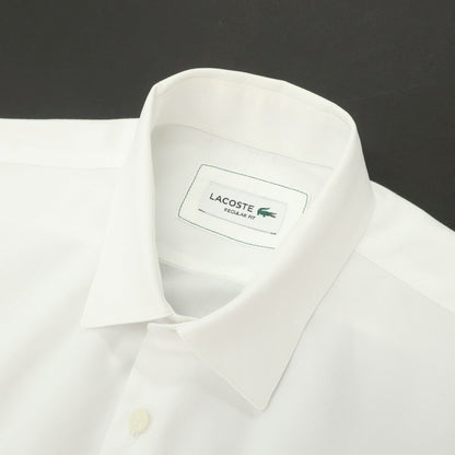 【中古】ラコステ LACOSTE コットン ショートカラー ドレスシャツ ホワイト【サイズFR 40】【 状態ランクB 】【 メンズ 】