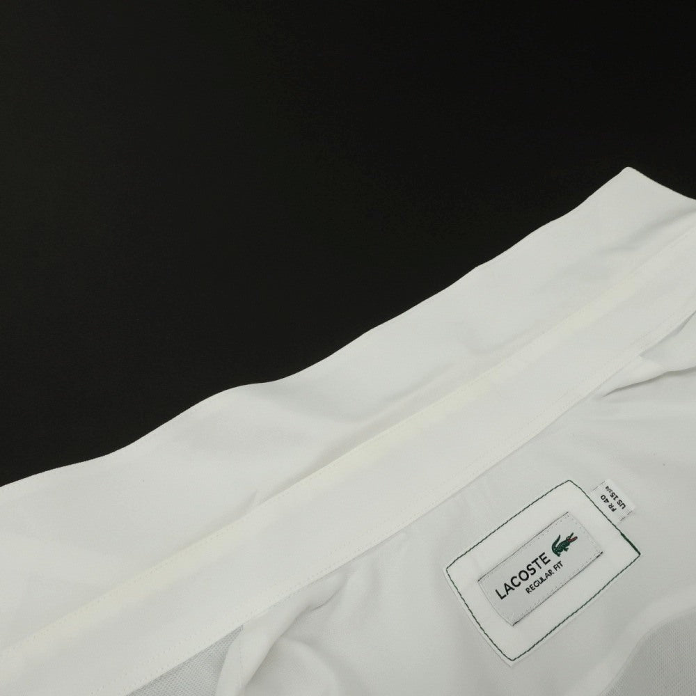 【中古】ラコステ LACOSTE コットン ショートカラー ドレスシャツ ホワイト【サイズFR 40】【 状態ランクB 】【 メンズ 】
