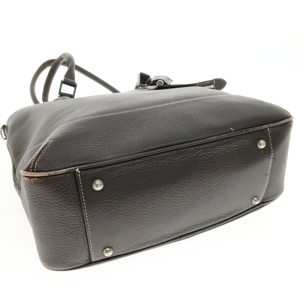 【中古】ペッレモルビダ PELLE MORBIDA レザー トートバッグ ブラウン【 状態ランクC 】【 メンズ 】