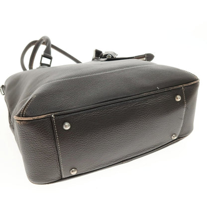 【中古】ペッレモルビダ PELLE MORBIDA レザー トートバッグ ブラウン【 状態ランクC 】【 メンズ 】