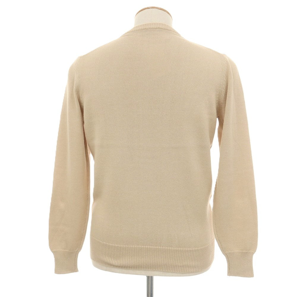 【中古】アレッサンドロルッピ Alessandro Luppi コットン クルーネック プルオーバーニット ベージュ【サイズ44】【 状態ランクB 】【 メンズ 】