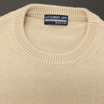【中古】アレッサンドロルッピ Alessandro Luppi コットン クルーネック プルオーバーニット ベージュ【サイズ44】【 状態ランクB 】【 メンズ 】