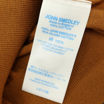 【中古】ジョンスメドレー JOHN SMEDLEY ハイゲージ シーアイランドコットン ニット カーディガン キャメルブラウン【サイズS】【 状態ランクB 】【 メンズ 】