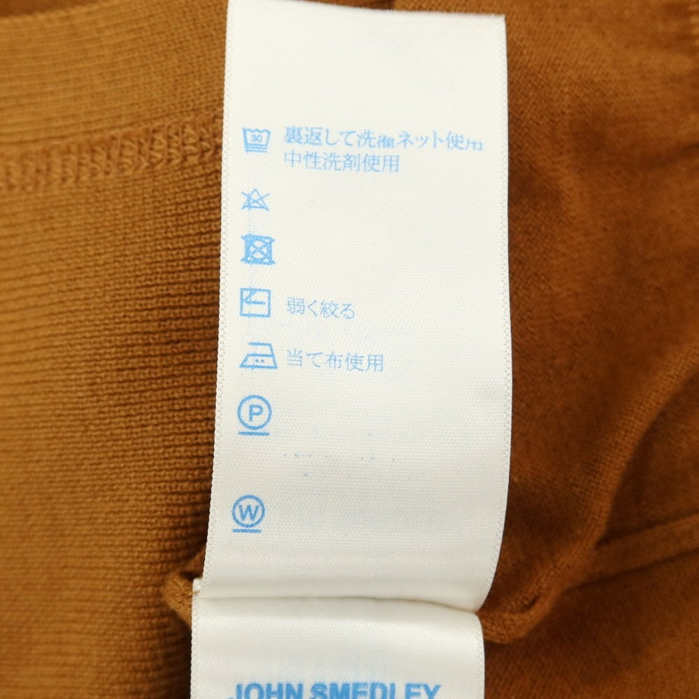 【中古】ジョンスメドレー JOHN SMEDLEY ハイゲージ シーアイランドコットン ニット カーディガン キャメルブラウン【サイズS】【 状態ランクB 】【 メンズ 】
