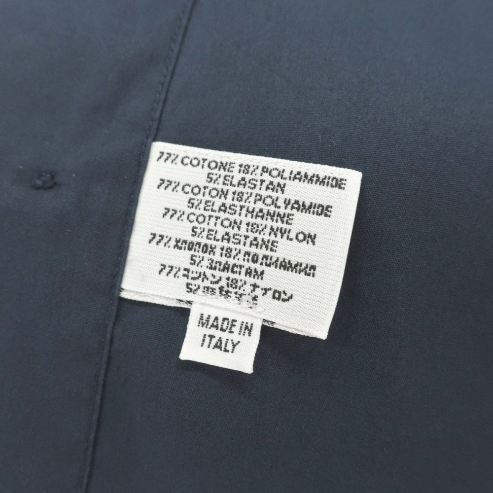 【中古】ケイケイシャツ K-K shirt ストレッチ コットンナイロン ワイドカラー カジュアルシャツ ネイビー【サイズ36】【 状態ランクC 】【 メンズ 】