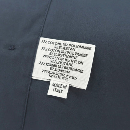 【中古】ケイケイシャツ K-K shirt ストレッチ コットンナイロン ワイドカラー カジュアルシャツ ネイビー【サイズ36】【 状態ランクC 】【 メンズ 】