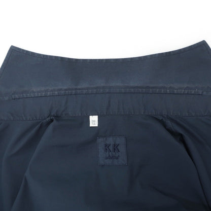 【中古】ケイケイシャツ K-K shirt ストレッチ コットンナイロン ワイドカラー カジュアルシャツ ネイビー【サイズ36】【 状態ランクC 】【 メンズ 】