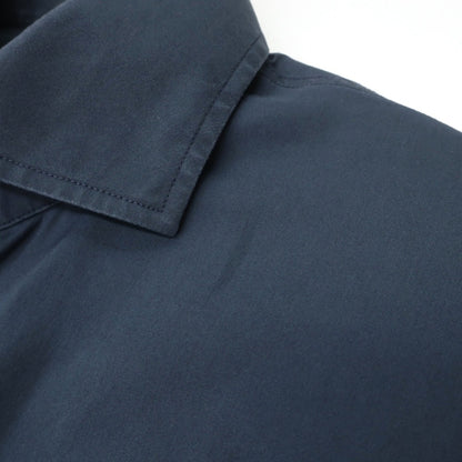 【中古】ケイケイシャツ K-K shirt ストレッチ コットンナイロン ワイドカラー カジュアルシャツ ネイビー【サイズ36】【 状態ランクC 】【 メンズ 】