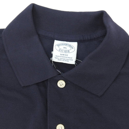 【中古】【未使用】ブルックスブラザーズ Brooks Brothers スーピマコットン 鹿の子 半袖ポロシャツ ネイビー【サイズXS】【 状態ランクS 】【 メンズ 】