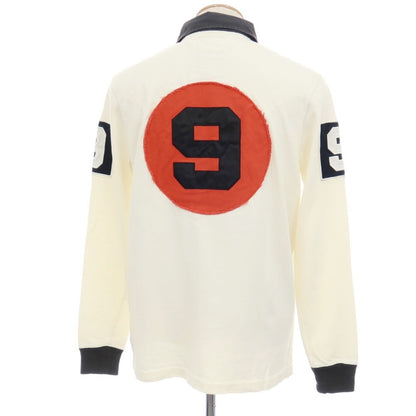 【中古】ラルフローレンラグビー RALPH LAUREN RUGBY コットン 長袖ポロシャツ アイボリー系【サイズS】【 状態ランクB 】【 メンズ 】