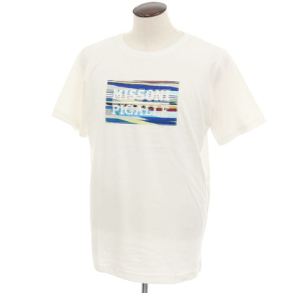 【中古】ピガール PIGALLE × MISSONI コットン クルーネック 半袖Ｔシャツ ホワイト【サイズL】【 状態ランクA 】【 メンズ 】