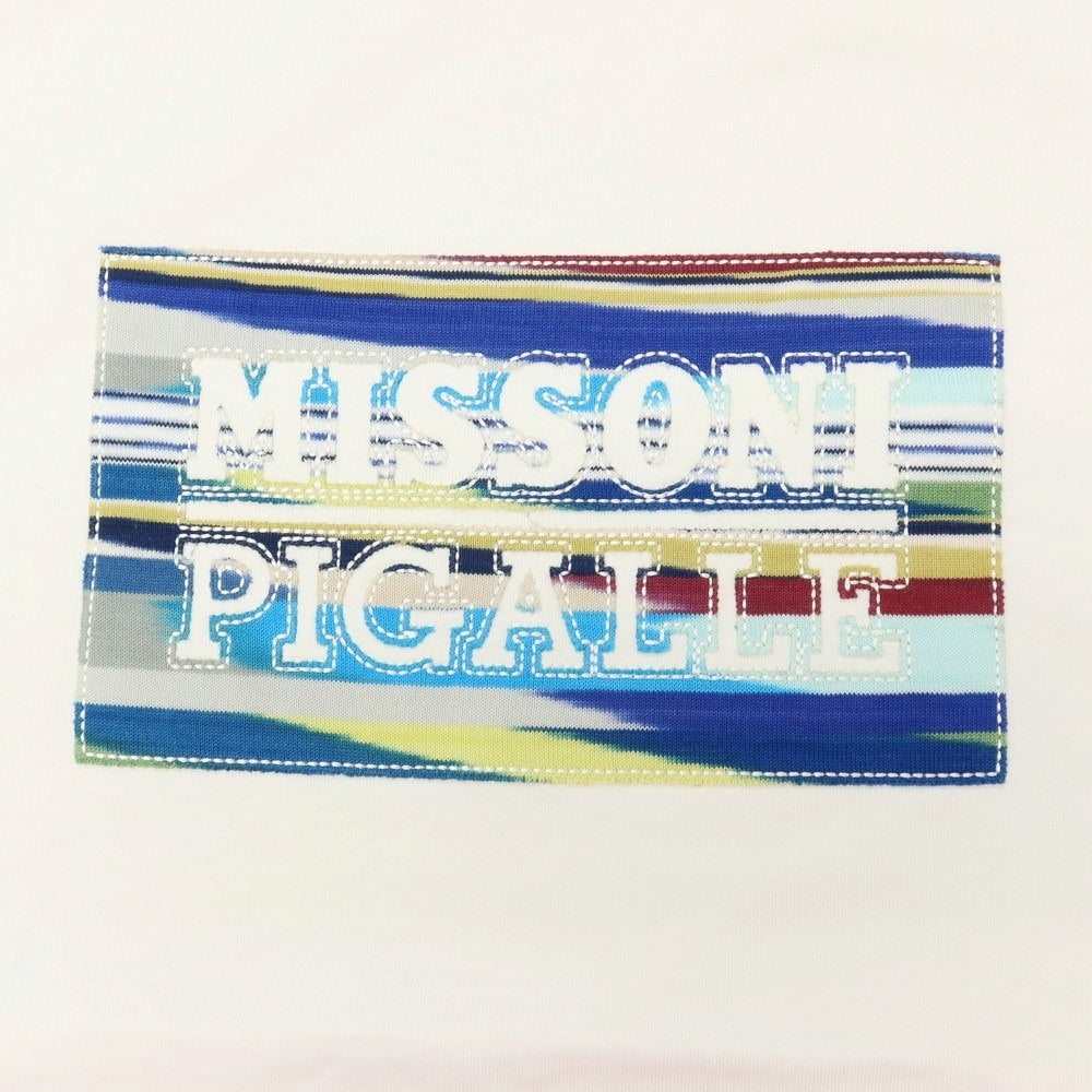 【中古】ピガール PIGALLE × MISSONI コットン クルーネック 半袖Ｔシャツ ホワイト【サイズL】【 状態ランクA 】【 メンズ 】