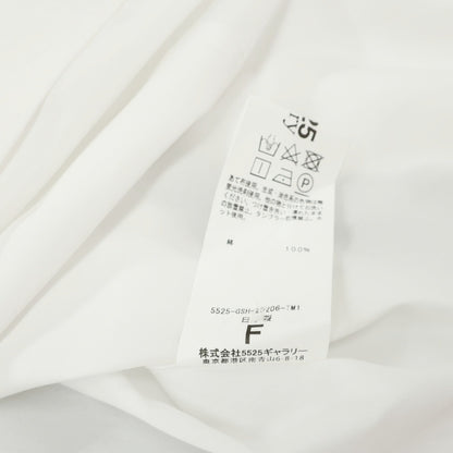 【中古】ゴーゴーニーゴーギャラリー 5525gallery コットン バンドカラー サイドスリット カジュアルシャツ ホワイト【サイズF】【 状態ランクB 】【 メンズ 】