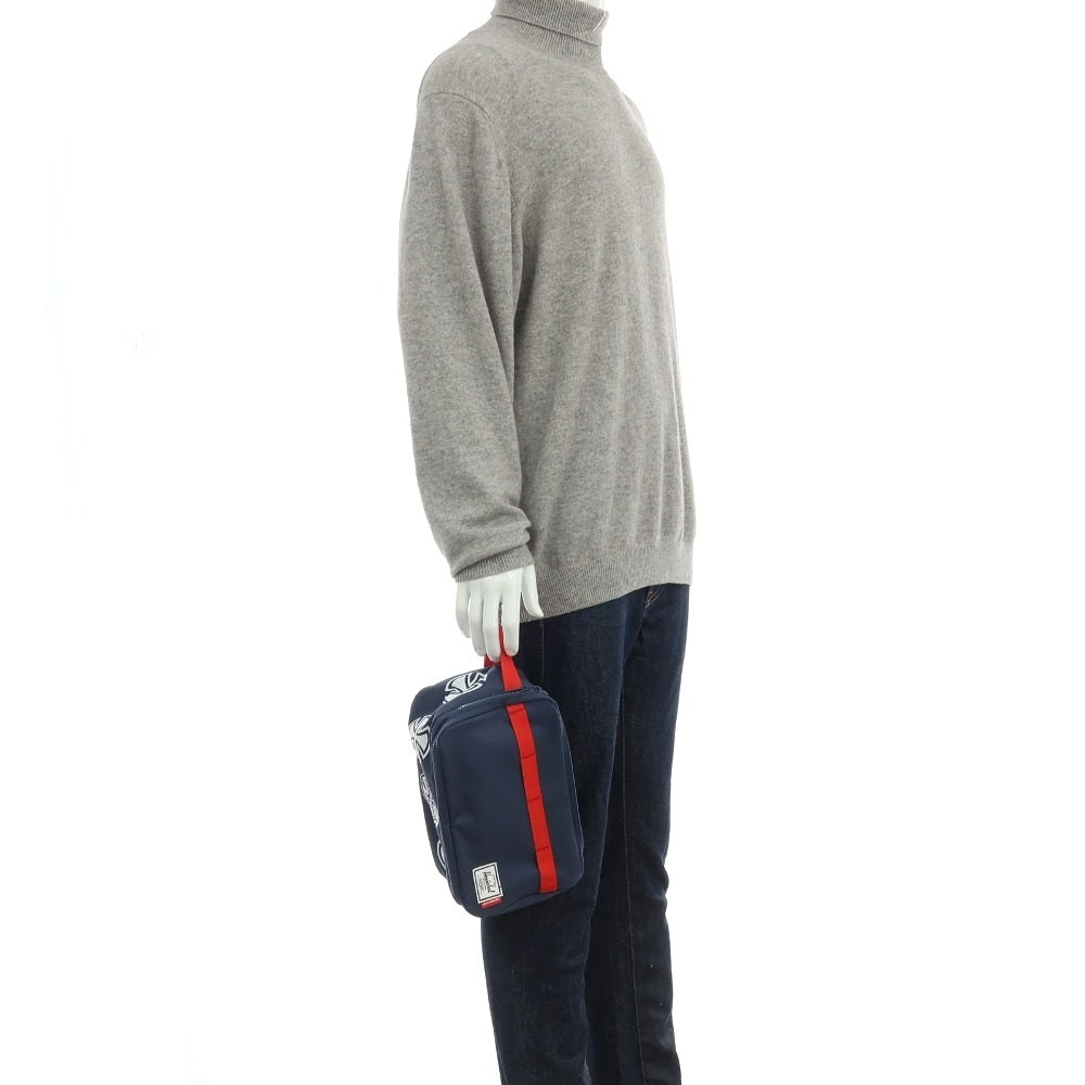 【中古】インディペンデント INDEPENDENT × Hershel ポリエステル セカンドバッグ ポーチ ライトネイビー【 状態ランクA 】【 メンズ 】