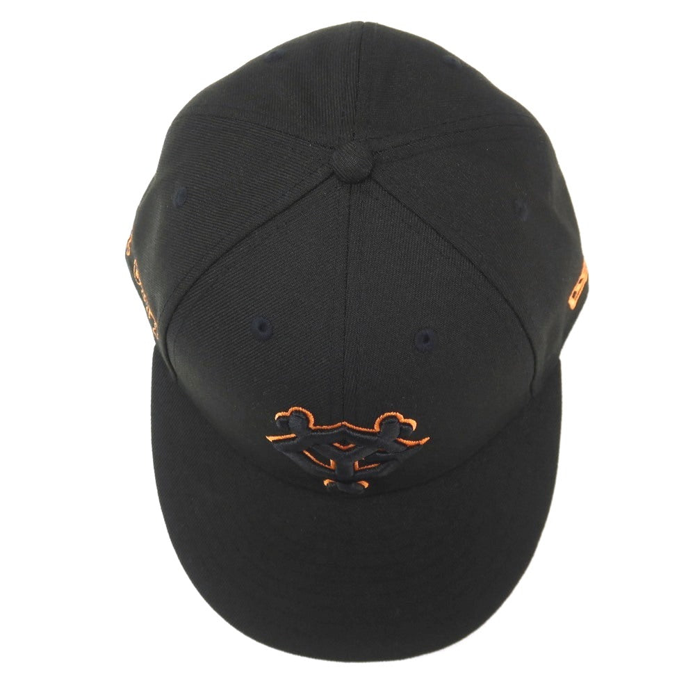【中古】ブラックアイパッチ BlackEyePatch × 読売GIANTS × NEW ERA ベースボールキャップ 帽子 ブラック【サイズ7 3/8（58.7cm）】【 状態ランクA 】【 メンズ 】