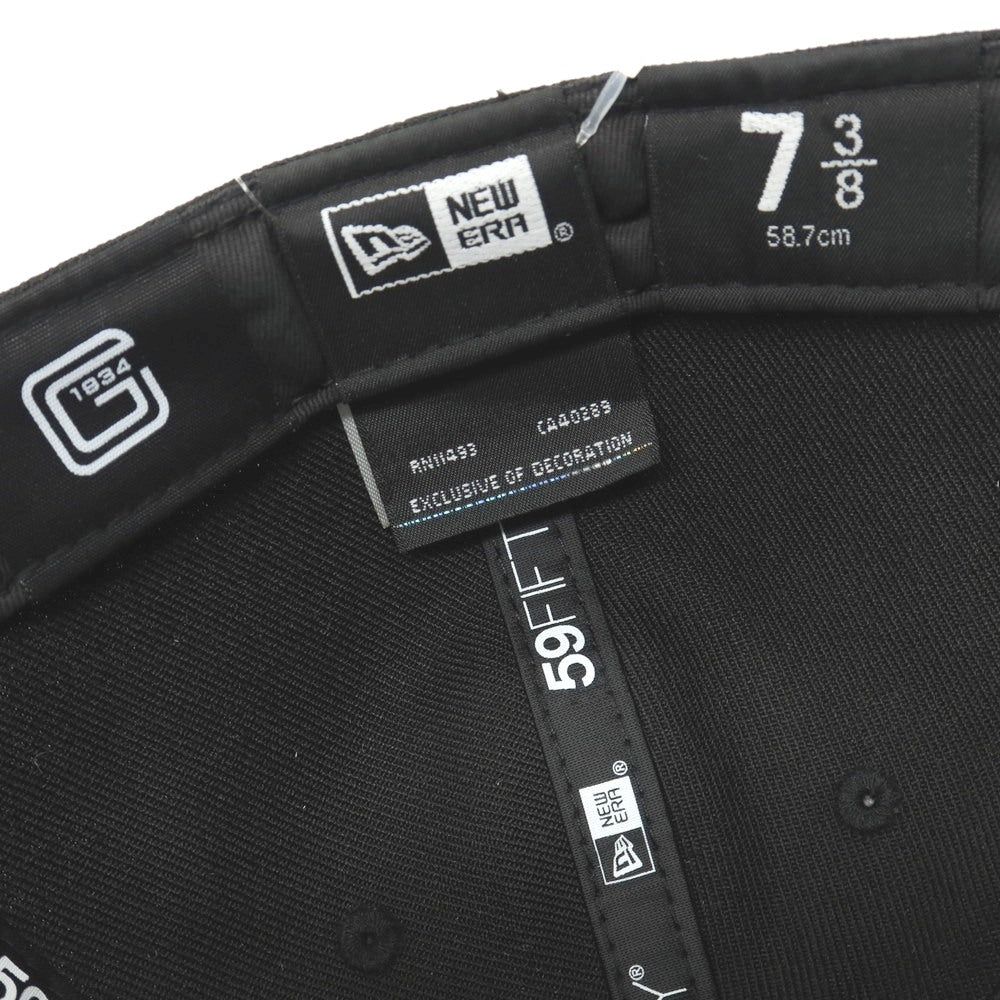 【中古】ブラックアイパッチ BlackEyePatch × 読売GIANTS × NEW ERA ベースボールキャップ 帽子 ブラック【サイズ7 3/8（58.7cm）】【 状態ランクA 】【 メンズ 】