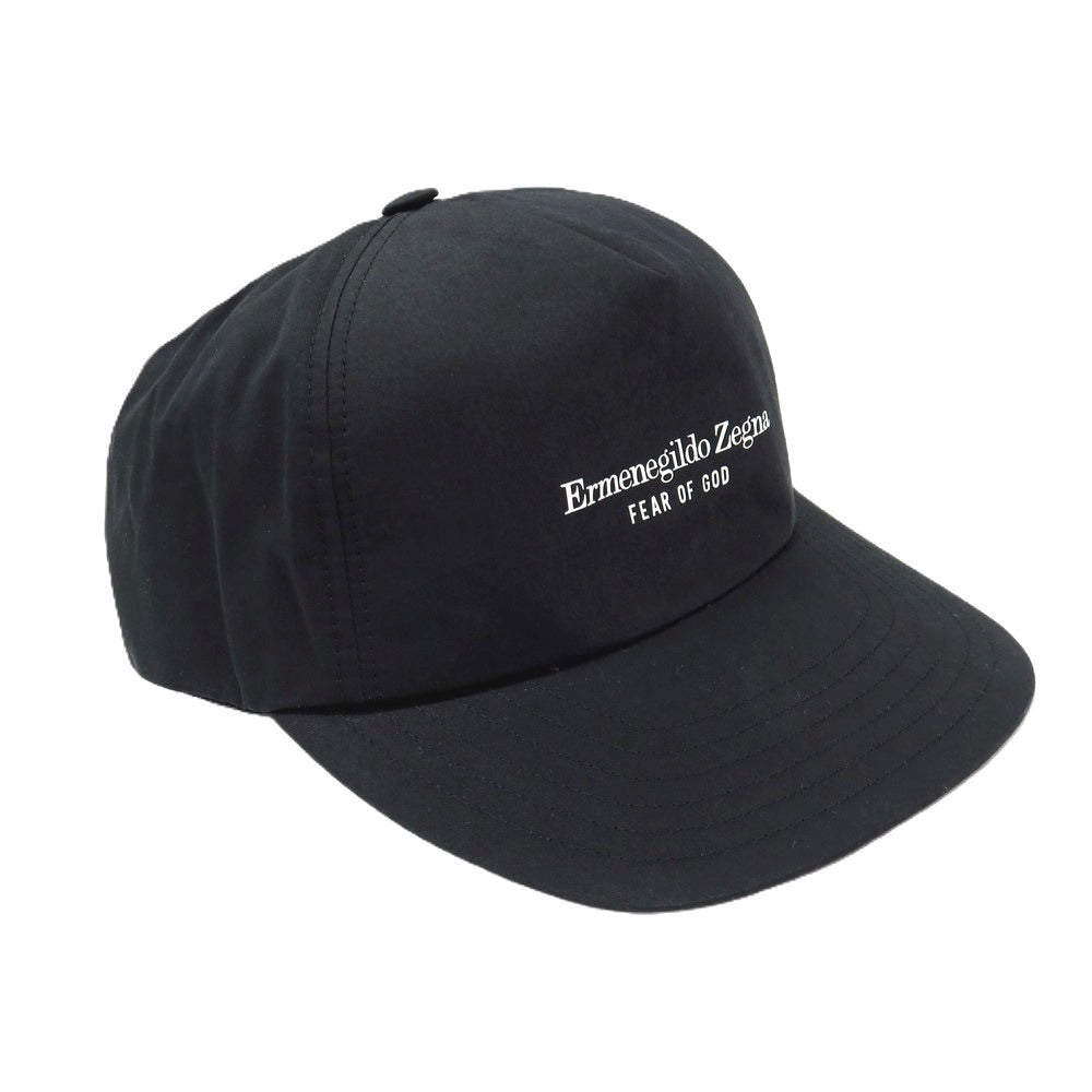 【中古】エルメネジルドゼニア Ermenegildo Zegna × FEAR OF GOD ベースボールキャップ 帽子 ブラック【サイズL（59cm）】【 状態ランクB 】【 メンズ 】