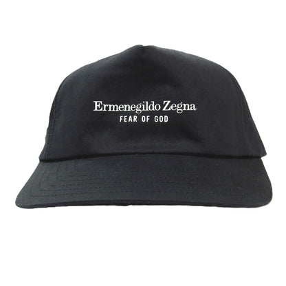 【中古】エルメネジルドゼニア Ermenegildo Zegna × FEAR OF GOD ベースボールキャップ 帽子 ブラック【サイズL（59cm）】【 状態ランクB 】【 メンズ 】