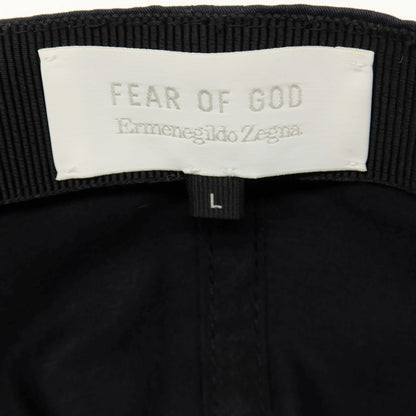 【中古】エルメネジルドゼニア Ermenegildo Zegna × FEAR OF GOD ベースボールキャップ 帽子 ブラック【サイズL（59cm）】【 状態ランクB 】【 メンズ 】