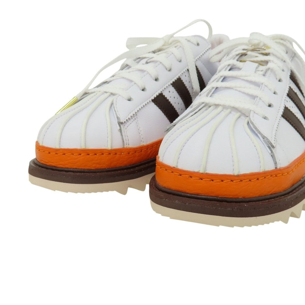 【中古】【未使用】クロット CLOT × adidas　2026年春夏 レザー スニーカー ホワイトxブラウン【サイズ27.5】【 状態ランクS 】【 メンズ 】