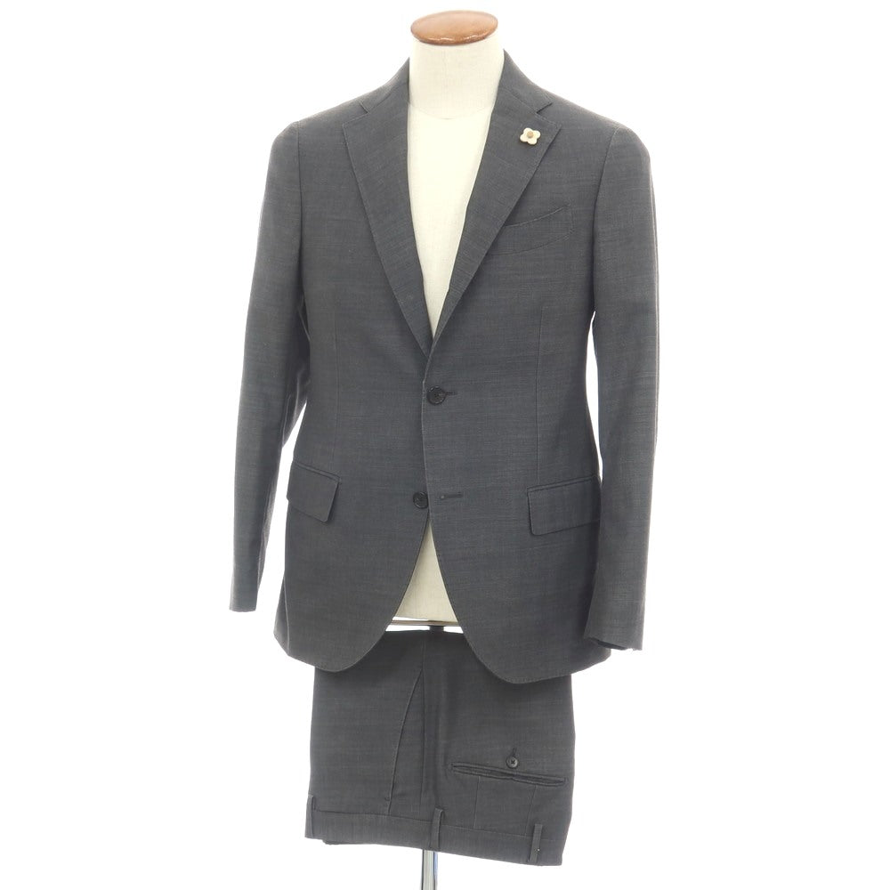 【中古】ラルディーニ LARDINI ウール 3つボタンスーツ ダークグレー【サイズ46】【 状態ランクD 】【 メンズ 】