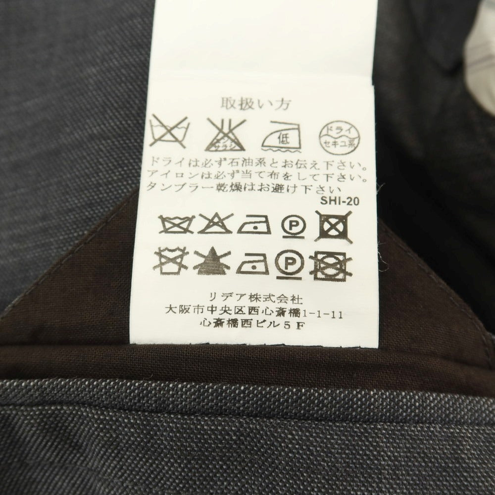 【中古】ラルディーニ LARDINI ウール 3つボタンスーツ ダークグレー【サイズ46】【 状態ランクD 】【 メンズ 】