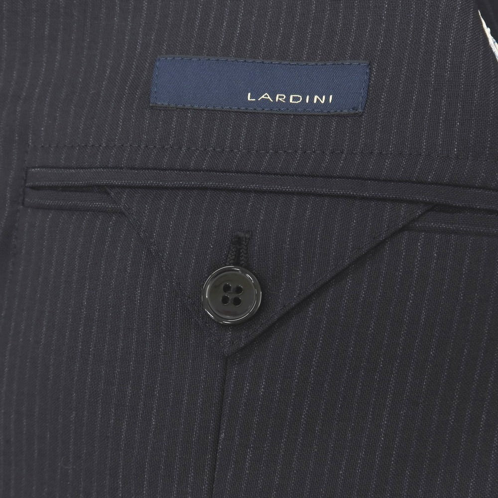 【中古】ラルディーニ LARDINI ウール ストライプ 3つボタンスーツ ネイビーxグレー【サイズ46】【 状態ランクC 】【 メンズ 】