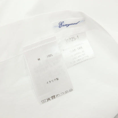 【中古】フィナモレ Finamore コットン ワイドカラー ドレスシャツ ホワイト【サイズS】【 状態ランクB 】【 メンズ 】