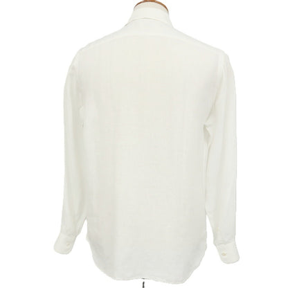 【中古】バルバ BARBA BARNEYS NEW YORK別注 リネン ワンピースカラー カジュアルシャツ ホワイト【サイズ40】【 状態ランクC 】【 メンズ 】