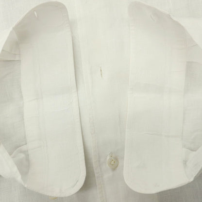 【中古】バルバ BARBA BARNEYS NEW YORK別注 リネン ワンピースカラー カジュアルシャツ ホワイト【サイズ40】【 状態ランクC 】【 メンズ 】