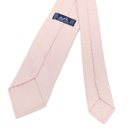【中古】エルメス HERMES シルク ジャカード Hロゴ ネクタイ ライトピンク【 状態ランクB 】【 メンズ 】