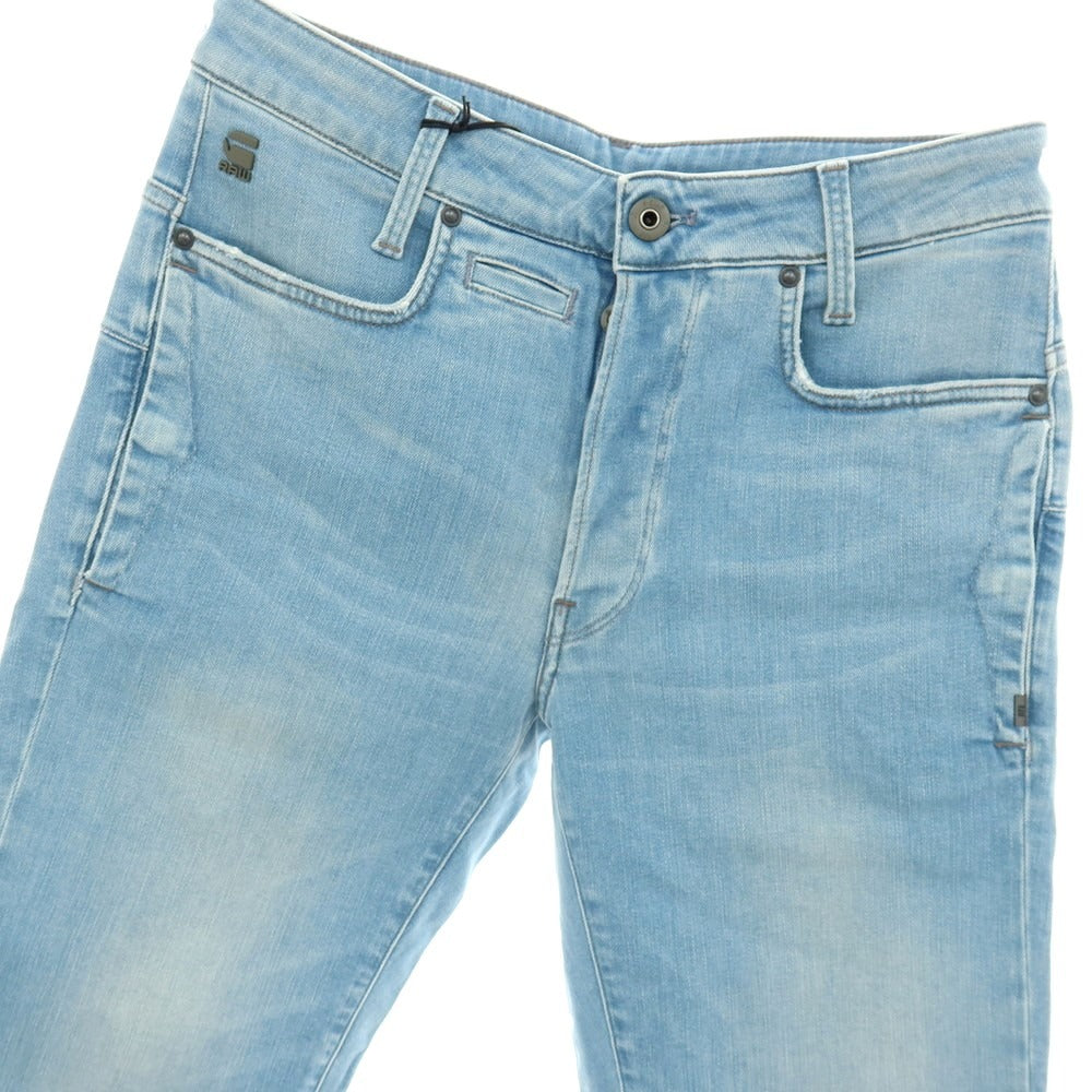 【新品アウトレット】ジースターロウ G-STAR RAW D-STAQ 3D STRAIGHT SHORTS ストレッチ デニム ショートパンツ ライトブルー【サイズ28】【 状態ランクN- 】【 メンズ 】