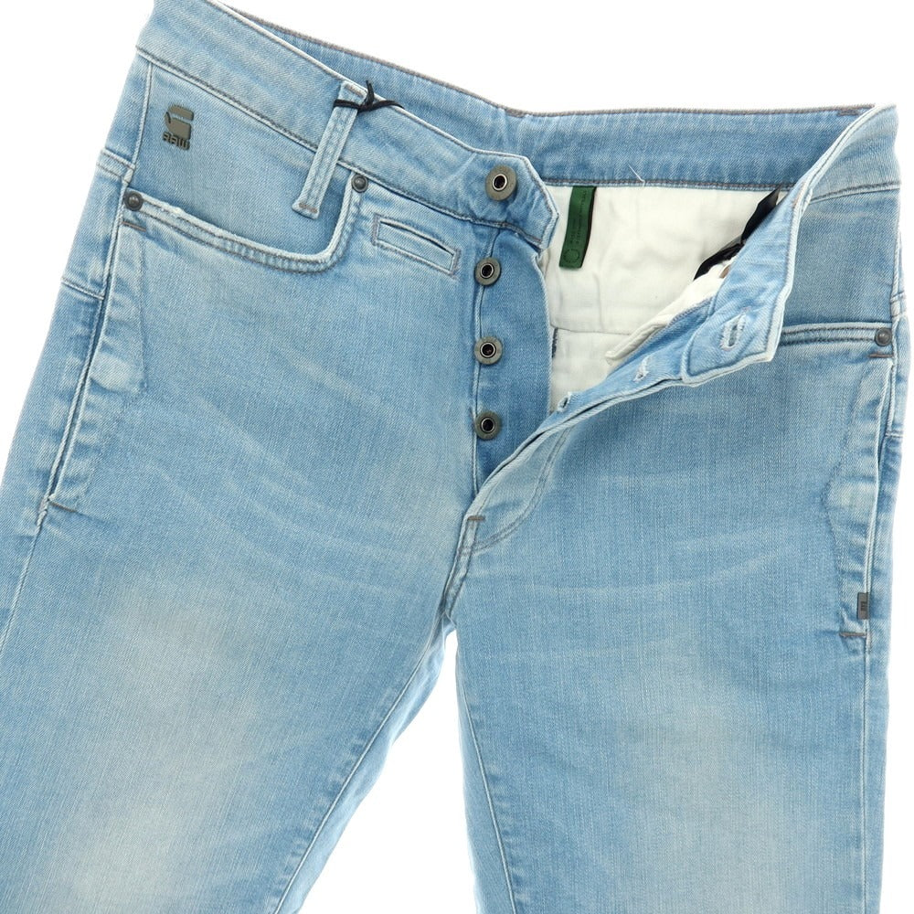 【新品アウトレット】ジースターロウ G-STAR RAW D-STAQ 3D STRAIGHT SHORTS ストレッチ デニム ショートパンツ ライトブルー【サイズ28】【 状態ランクN- 】【 メンズ 】