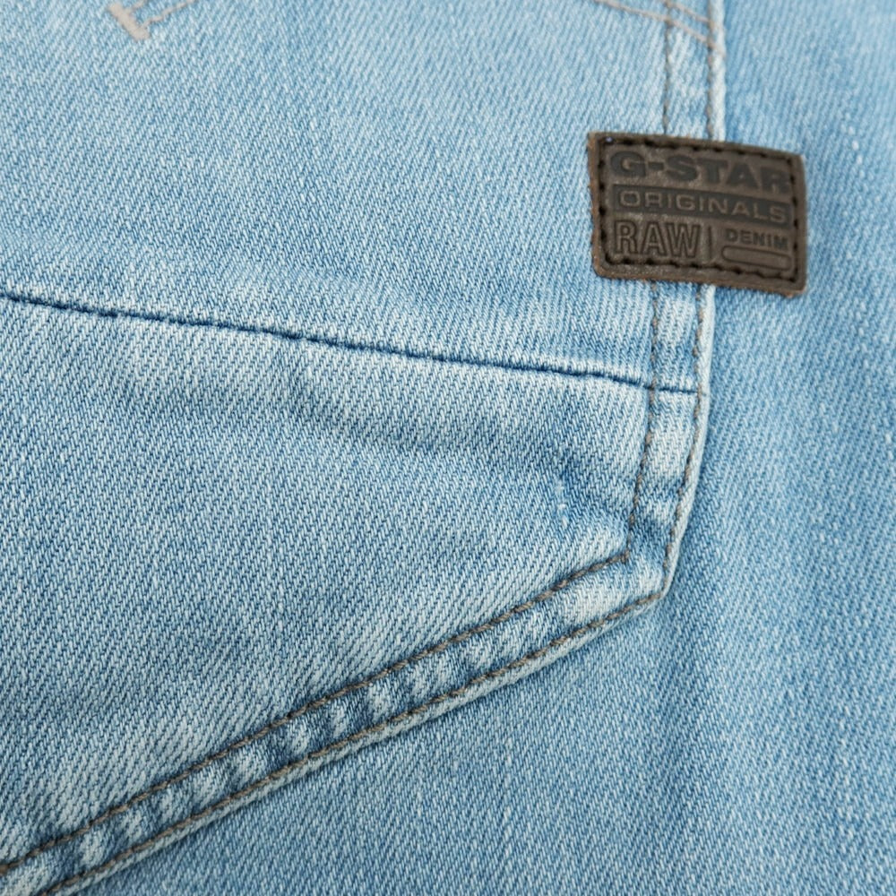 【新品アウトレット】ジースターロウ G-STAR RAW D-STAQ 3D STRAIGHT SHORTS ストレッチ デニム ショートパンツ ライトブルー【サイズ28】【 状態ランクN- 】【 メンズ 】