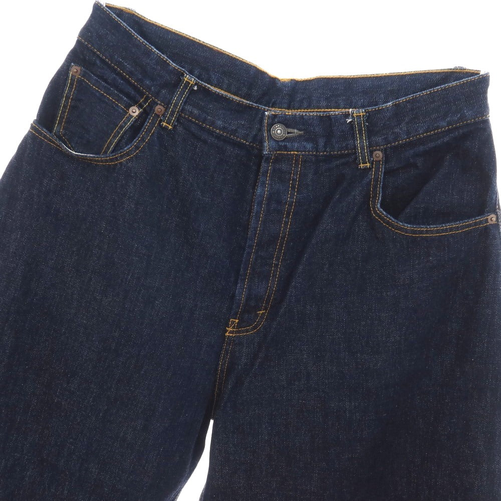【中古】スタジオニコルソン STUDIO NICHOLSON BEAMS+別注 コットン デニムパンツ ジーンズ ネイビー【サイズL】【 状態ランクB 】【 メンズ 】