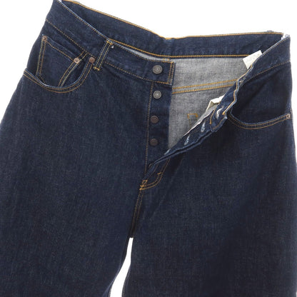 【中古】スタジオニコルソン STUDIO NICHOLSON BEAMS+別注 コットン デニムパンツ ジーンズ ネイビー【サイズL】【 状態ランクB 】【 メンズ 】