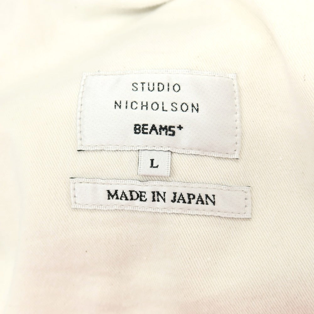 【中古】スタジオニコルソン STUDIO NICHOLSON BEAMS+別注 コットン デニムパンツ ジーンズ ネイビー【サイズL】【 状態ランクB 】【 メンズ 】