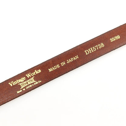 【中古】ヴィンテージワークス VINTAGE WORKS ウエスタン レザー ベルト ブラック系xシルバー【サイズ35/89】【 状態ランクA 】【 メンズ 】