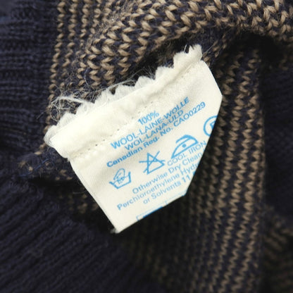 【中古】アクアスキュータム Aquascutum ミドルゲージ ウール アーガイル カーディガン アッシュブラウンxネイビー【サイズ38】【 状態ランクB 】【 メンズ 】