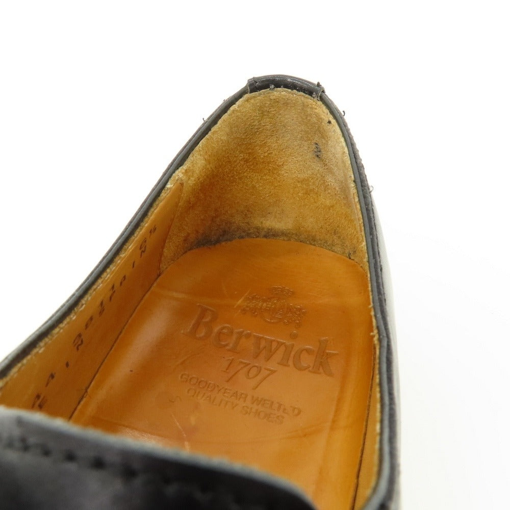 【中古】バーウィック BERWICK 3811 カーフ レザー ドレスシューズ ブラック【サイズ6 1/2】【 状態ランクB 】【 メンズ 】