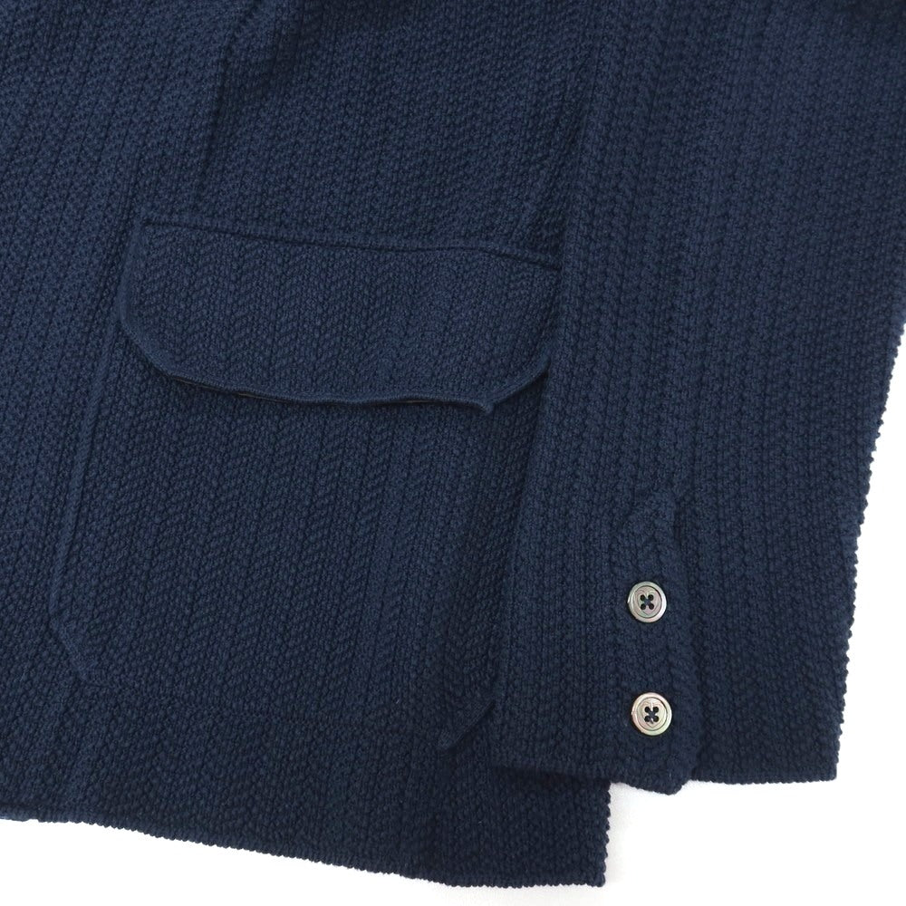 【中古】クルチアーニ CRUCIANI コットンシルクカシミヤ 3B ニットジャケット ネイビー【サイズ50】【 状態ランクC 】【 メンズ 】